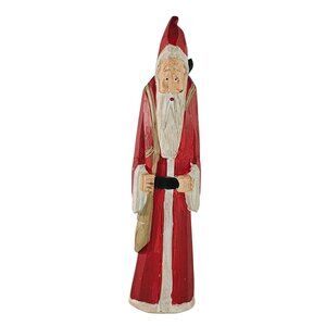 Vintage Midwest Of Cannon Falls Wooden Santa Claus Figurine Christmas 8" Tall